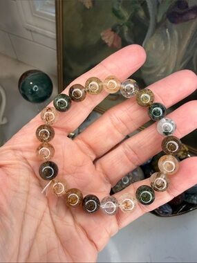 Green Garden with Hematite & Tourmaline Bracelet: B1312